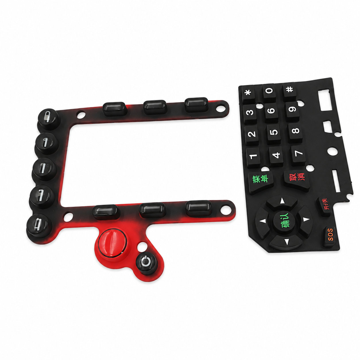 Custom silicone buttons keypads with conductive ink printing