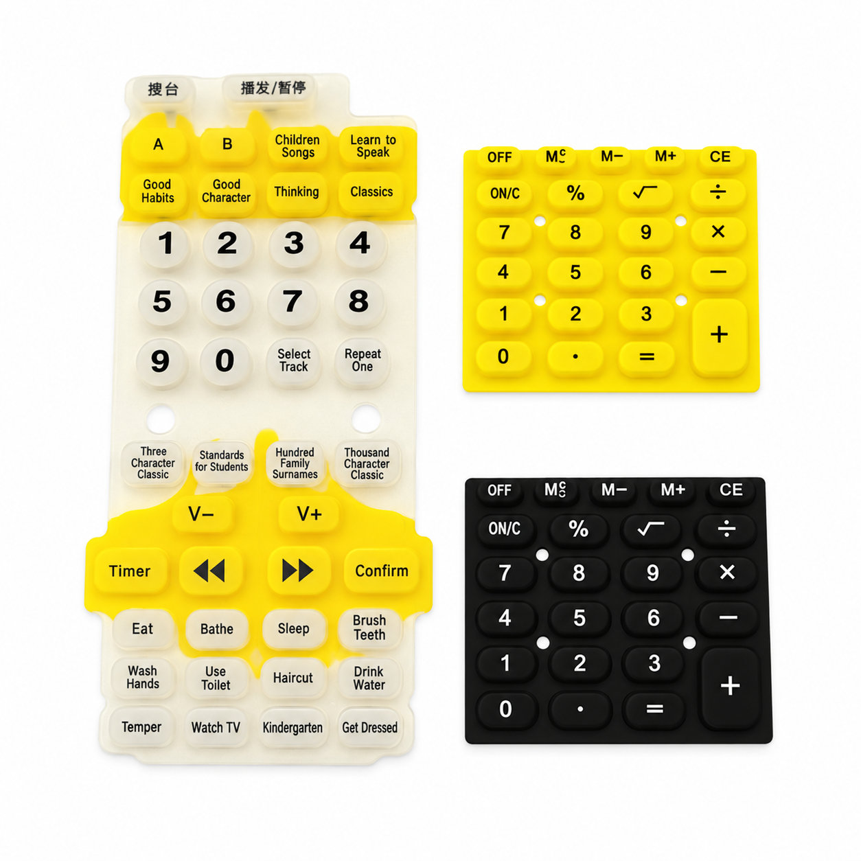 Custom molded rubber silicone keypads covers for laptop
