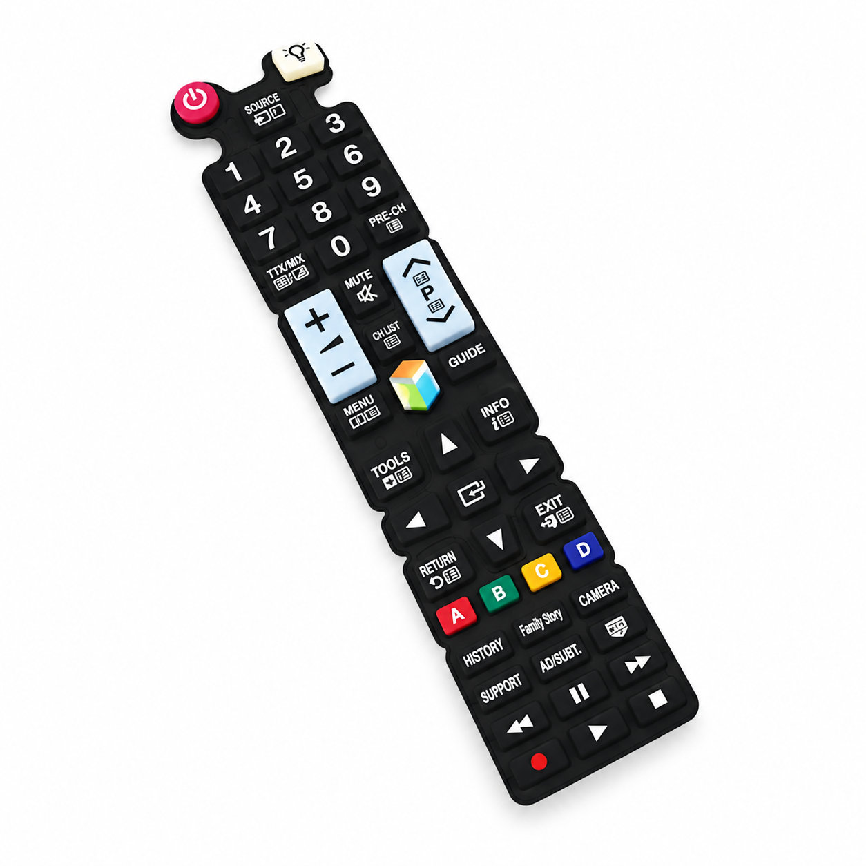 Silicone button rubber keypad cover for TV remote control