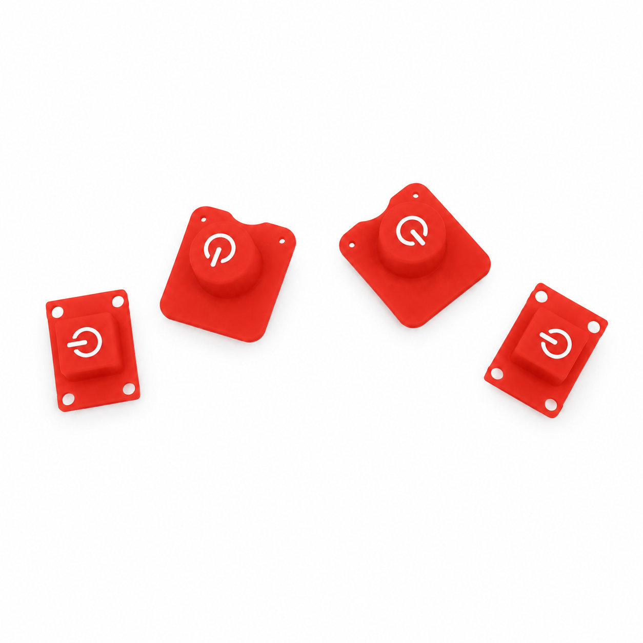 Custom made silicone keypads with soft single button