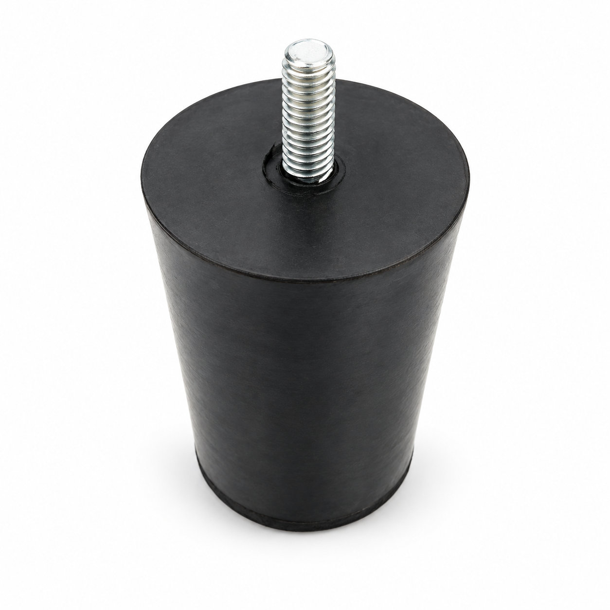 Compressing molded EPDM rubber vibration damper with screw