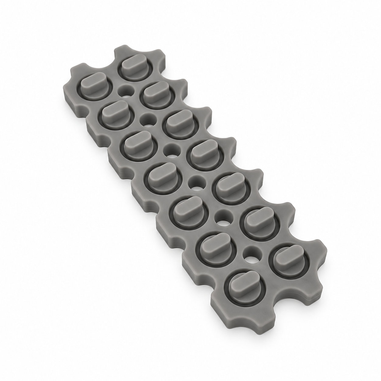 Custom silicone keypad with conductive carbon pills