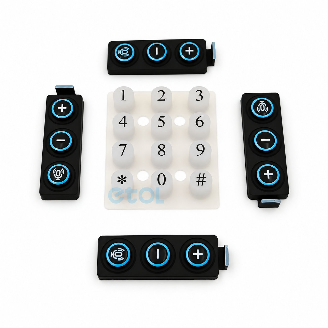 Custom made rubber remote control silicone keypad chromebook