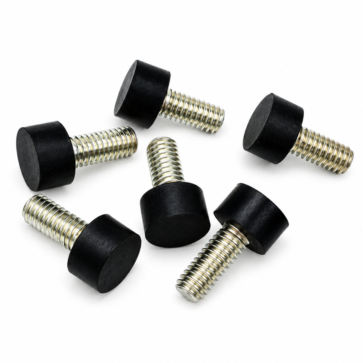 Molded industrial natural rubber damper/bumper with different sizes