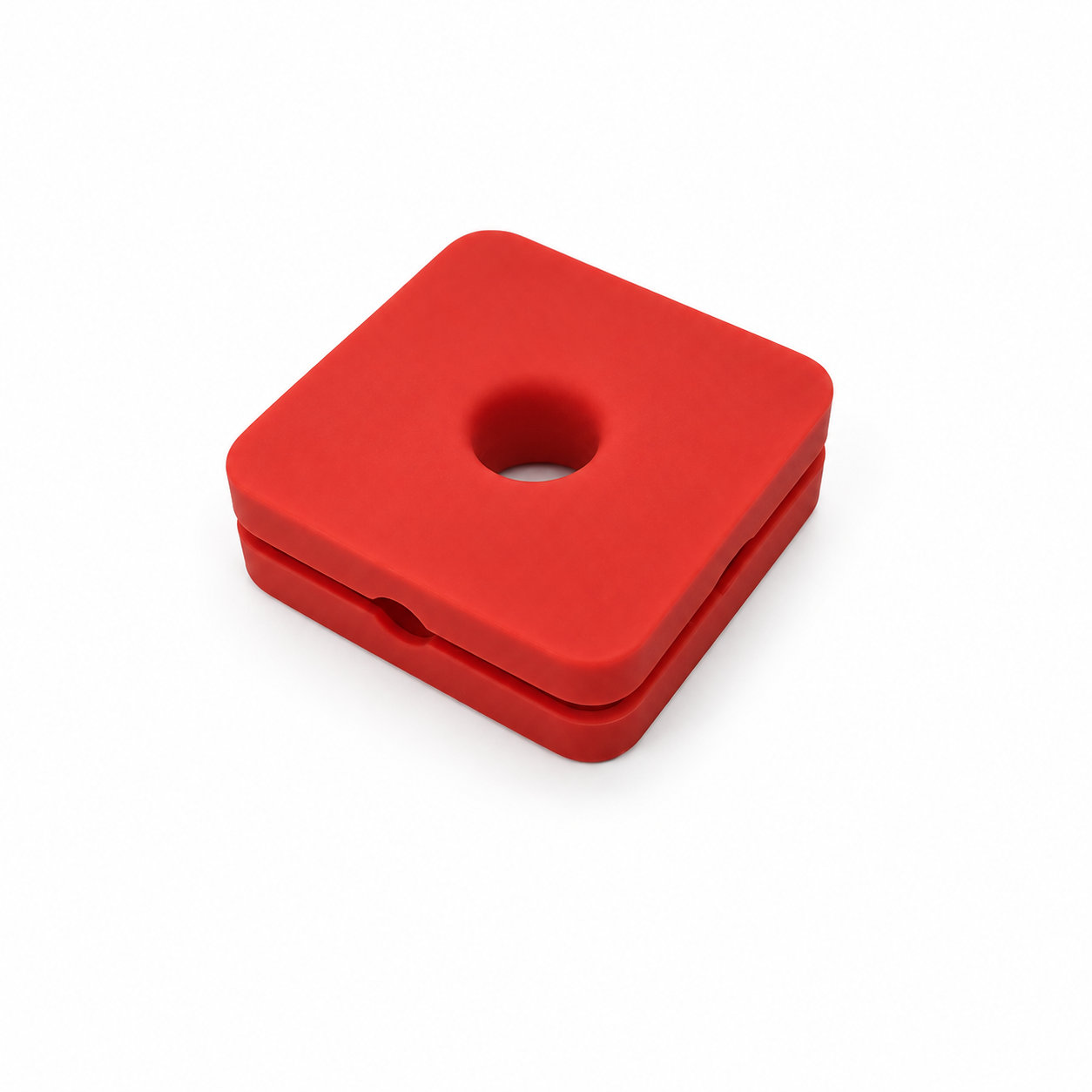 Custom made orange square silicone cable tidy