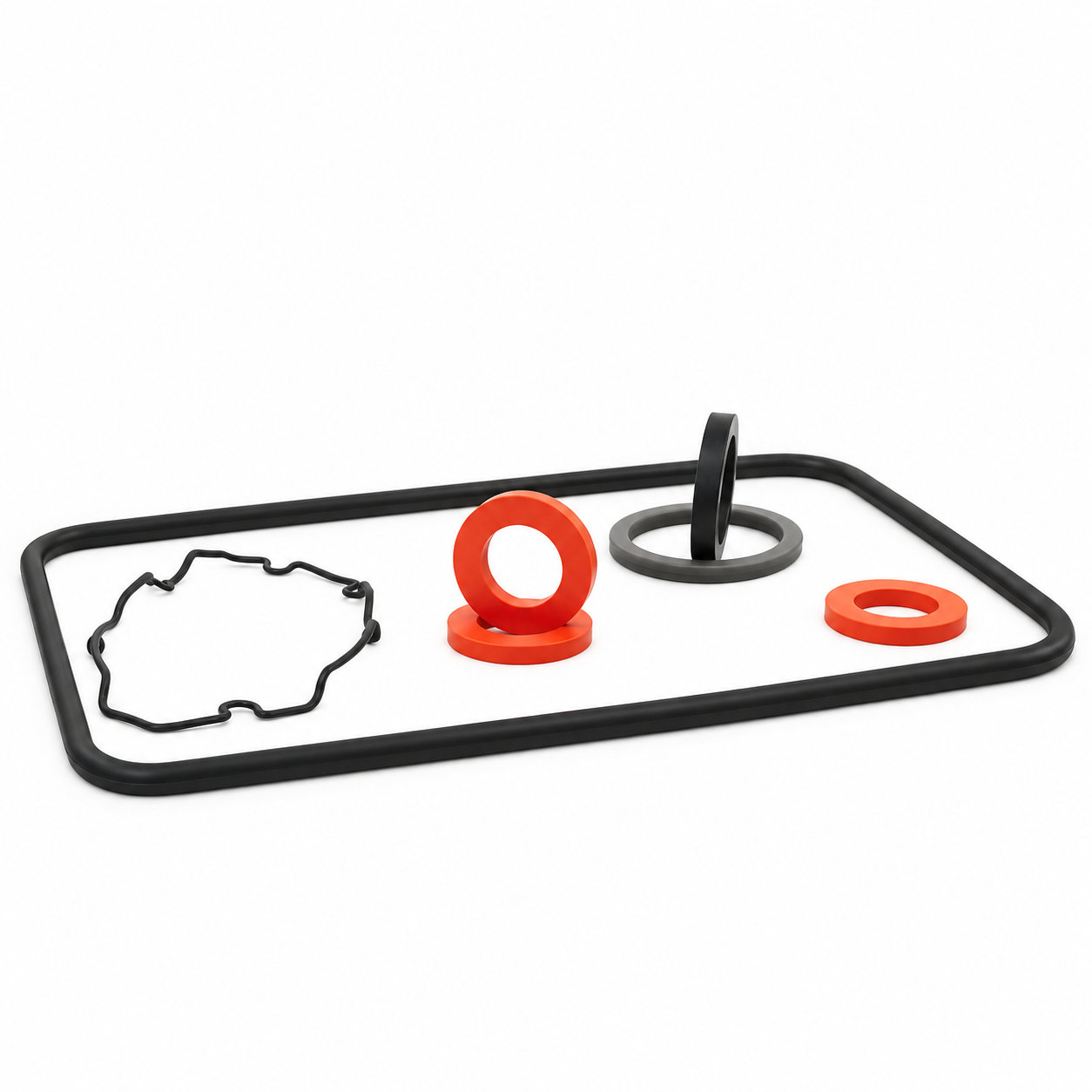 Custom EPDM/NBR/silicone material rubber flange gasket