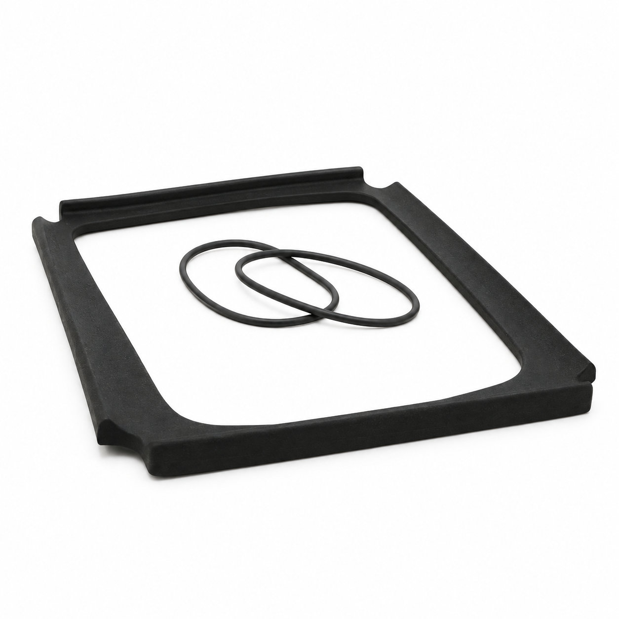 Custom molded rectangular silicone rubber sealing gasket