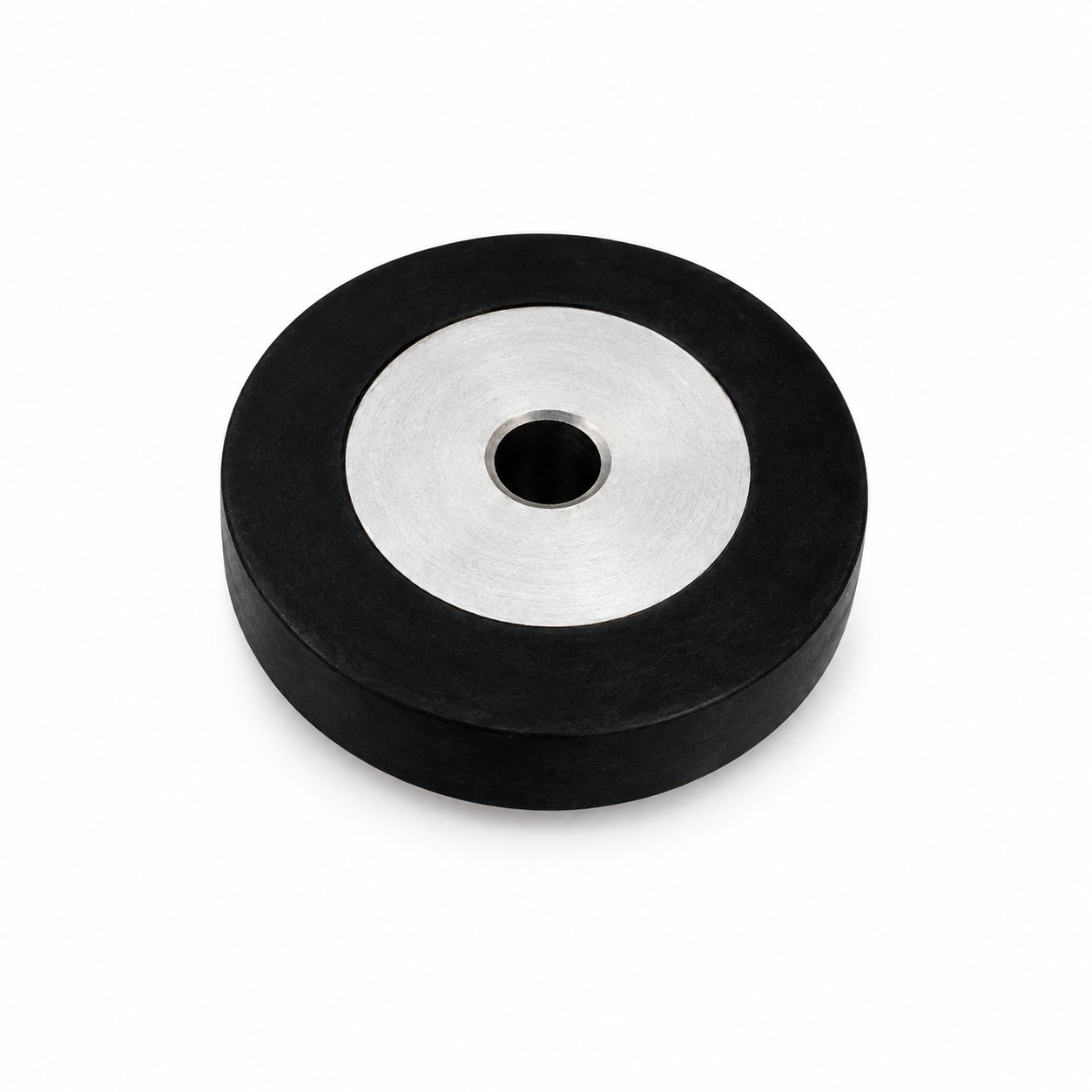 Black rubber shock-absorber/rubber damper with metal parts