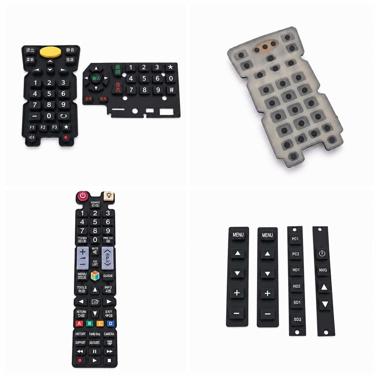 Silicone Remote Keypad Conductive Silicone Keypads
