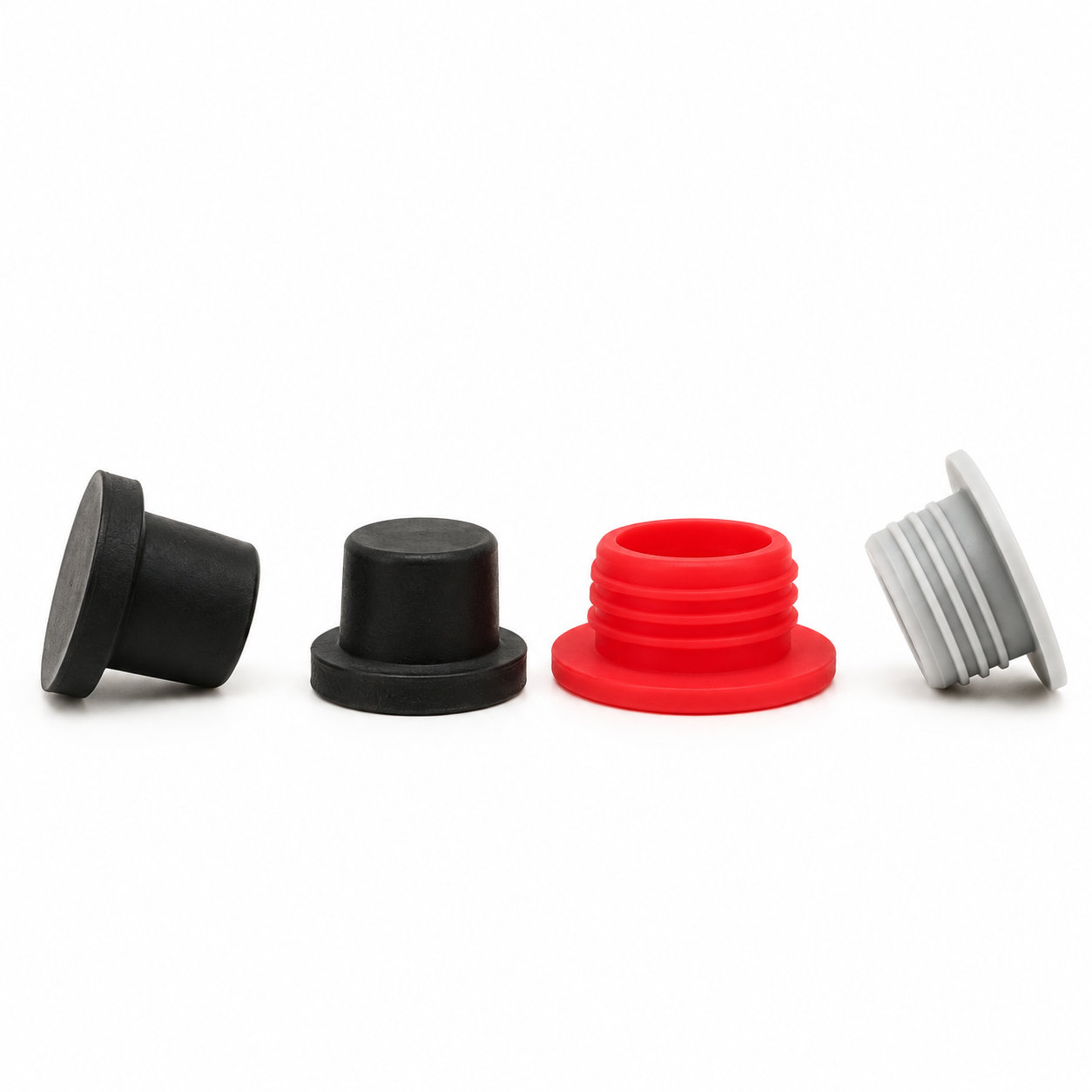 Black rubber stopper feet round rubber grommet plug