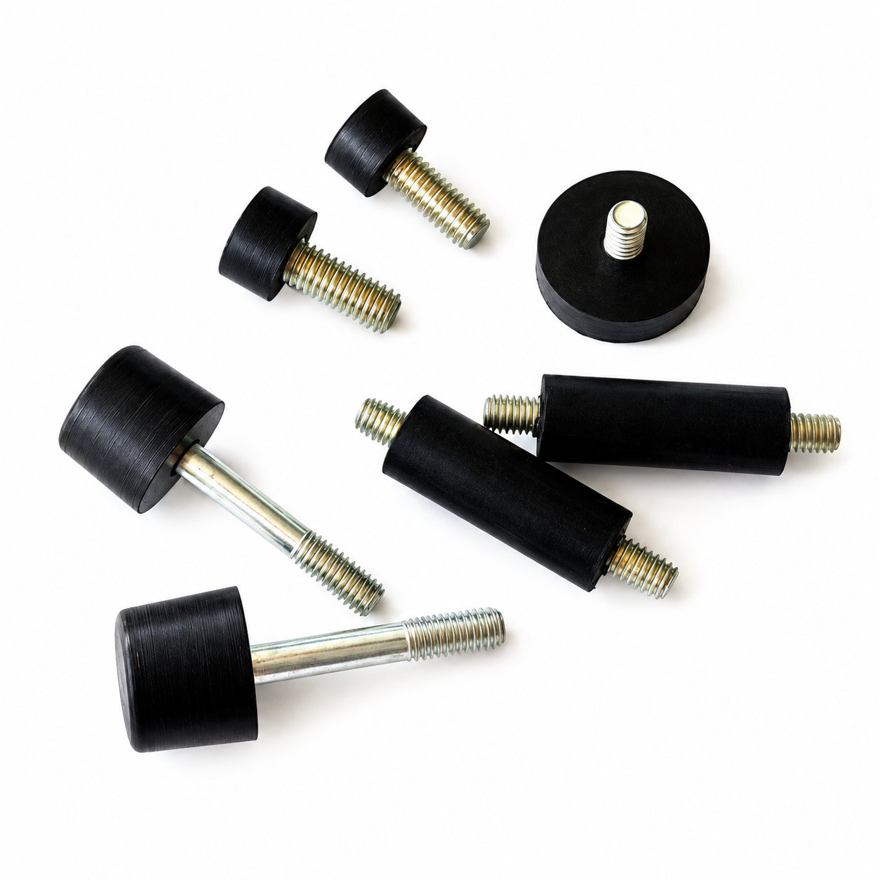Different shape rubber mount/shock-absorber with metal screw
