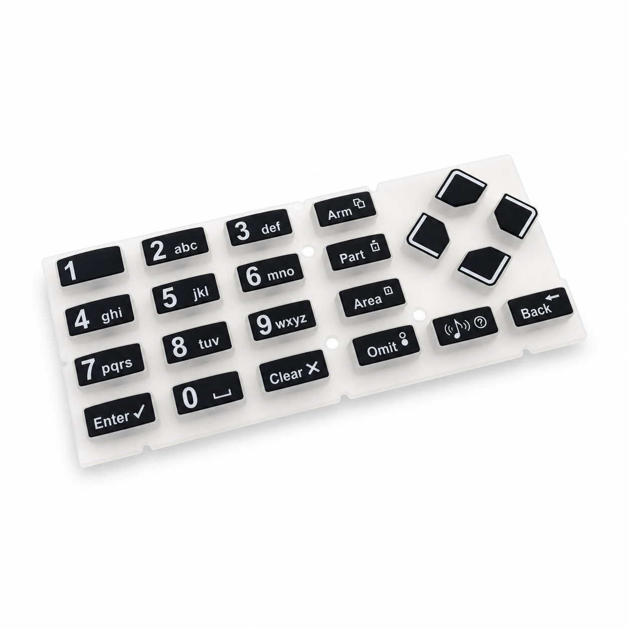Custom made rubber silicone transparent keypad