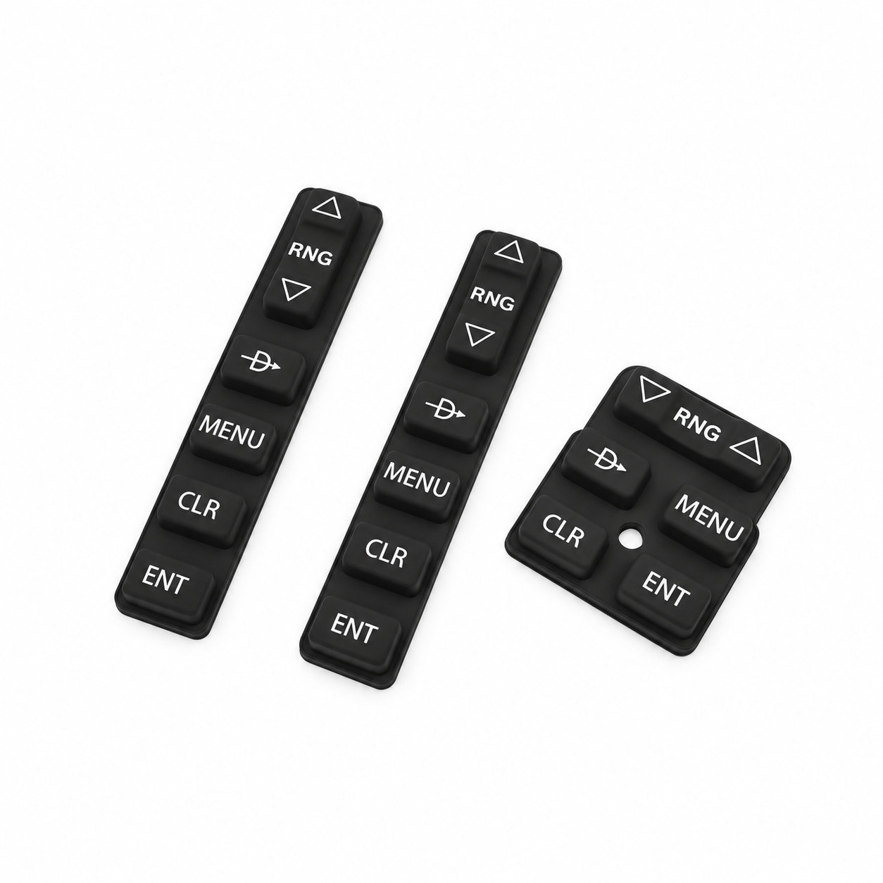Custom silicone keypad for electronic appliance