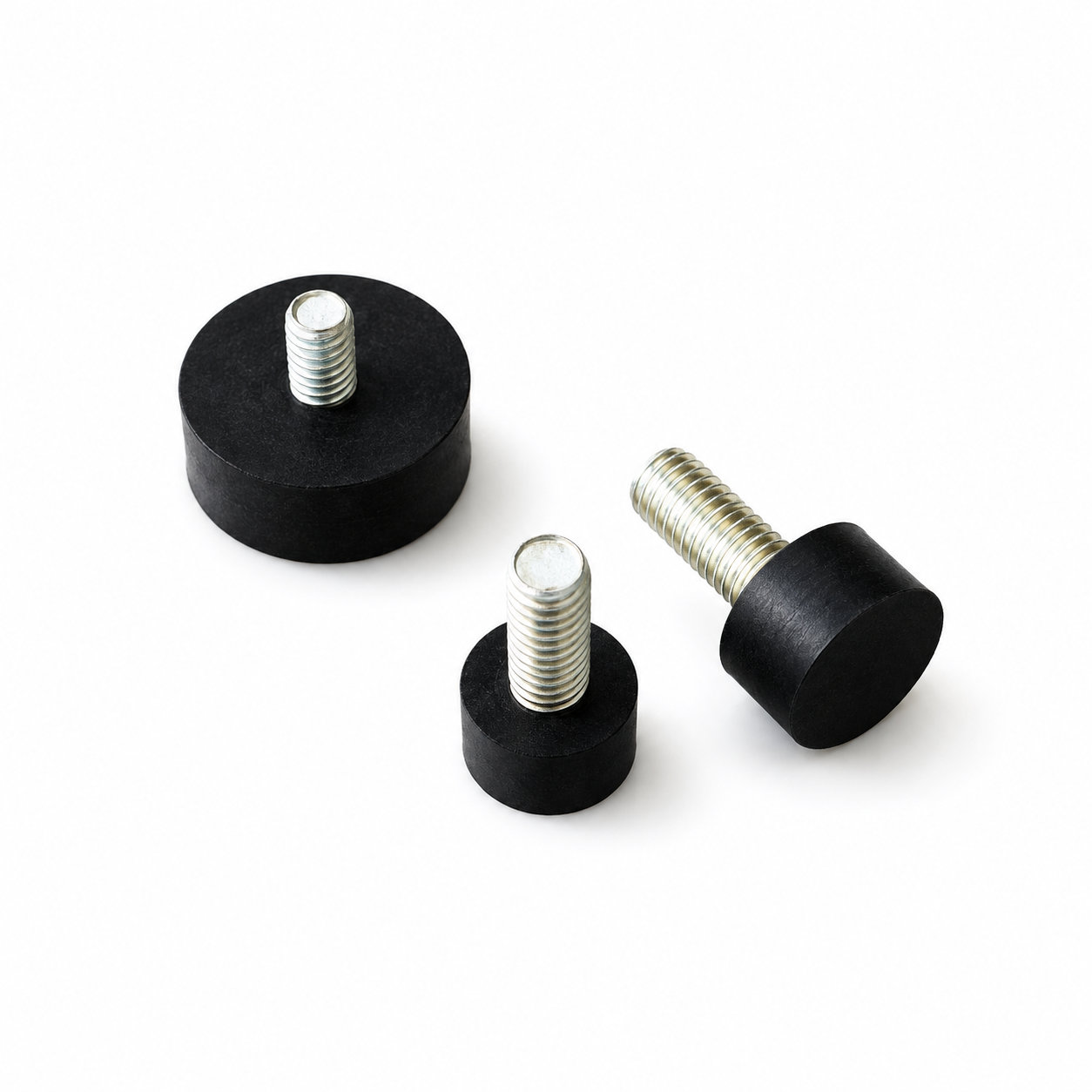 Heat-resistant silicone rubber mount for automotive engine