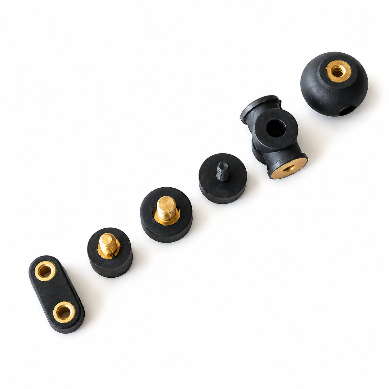 Different shape small rubber mount/shock-absorber with screw