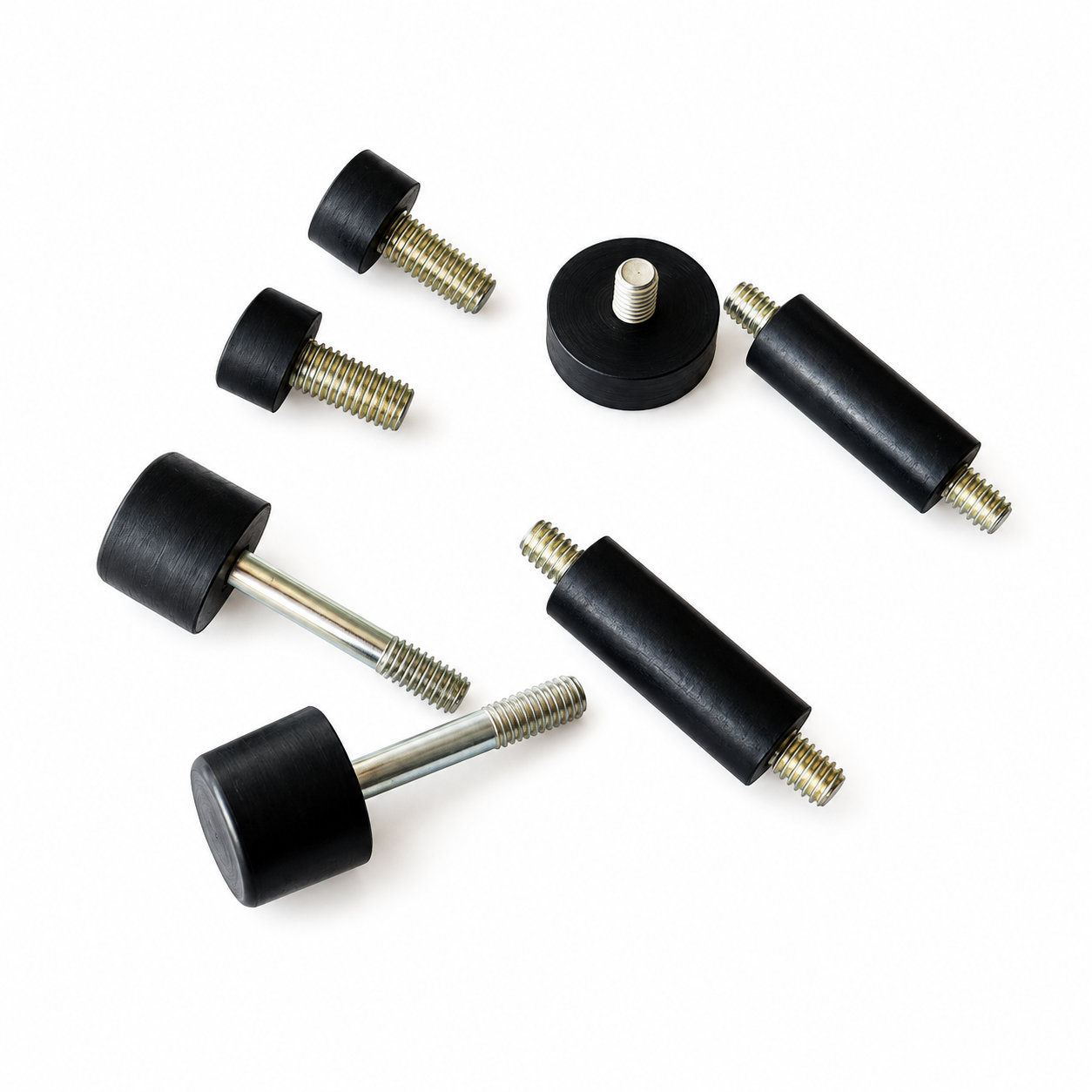 custom made rubber silicone parts/rubber damper with metal screw