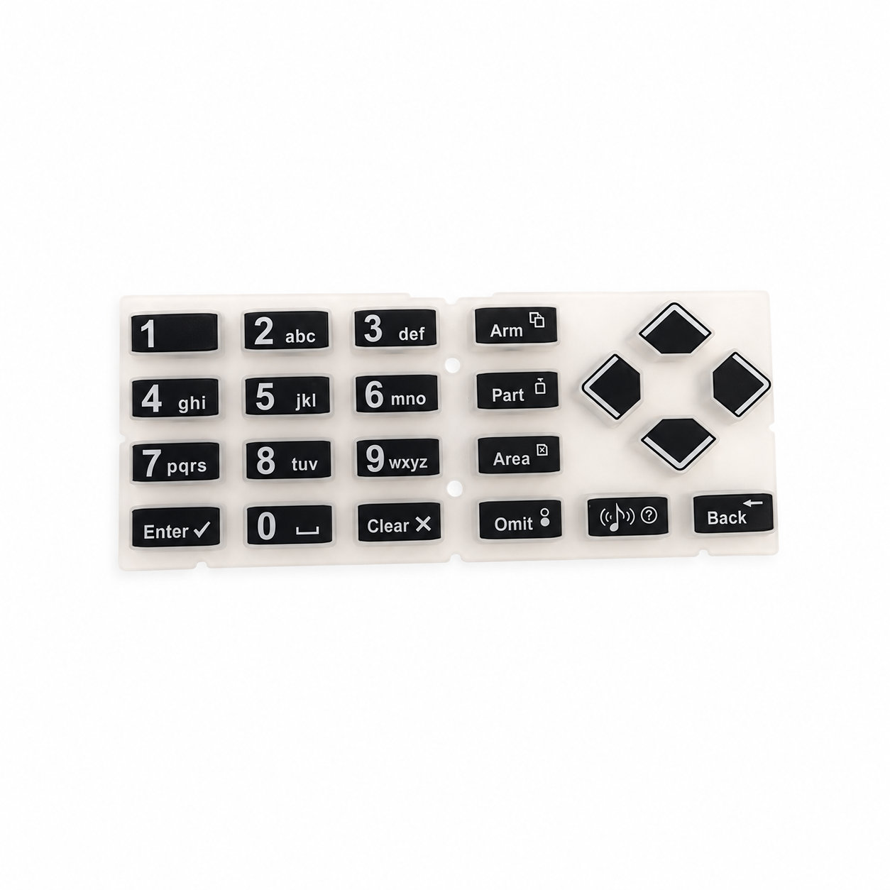 China silicone rubber keypad laser etched keypads