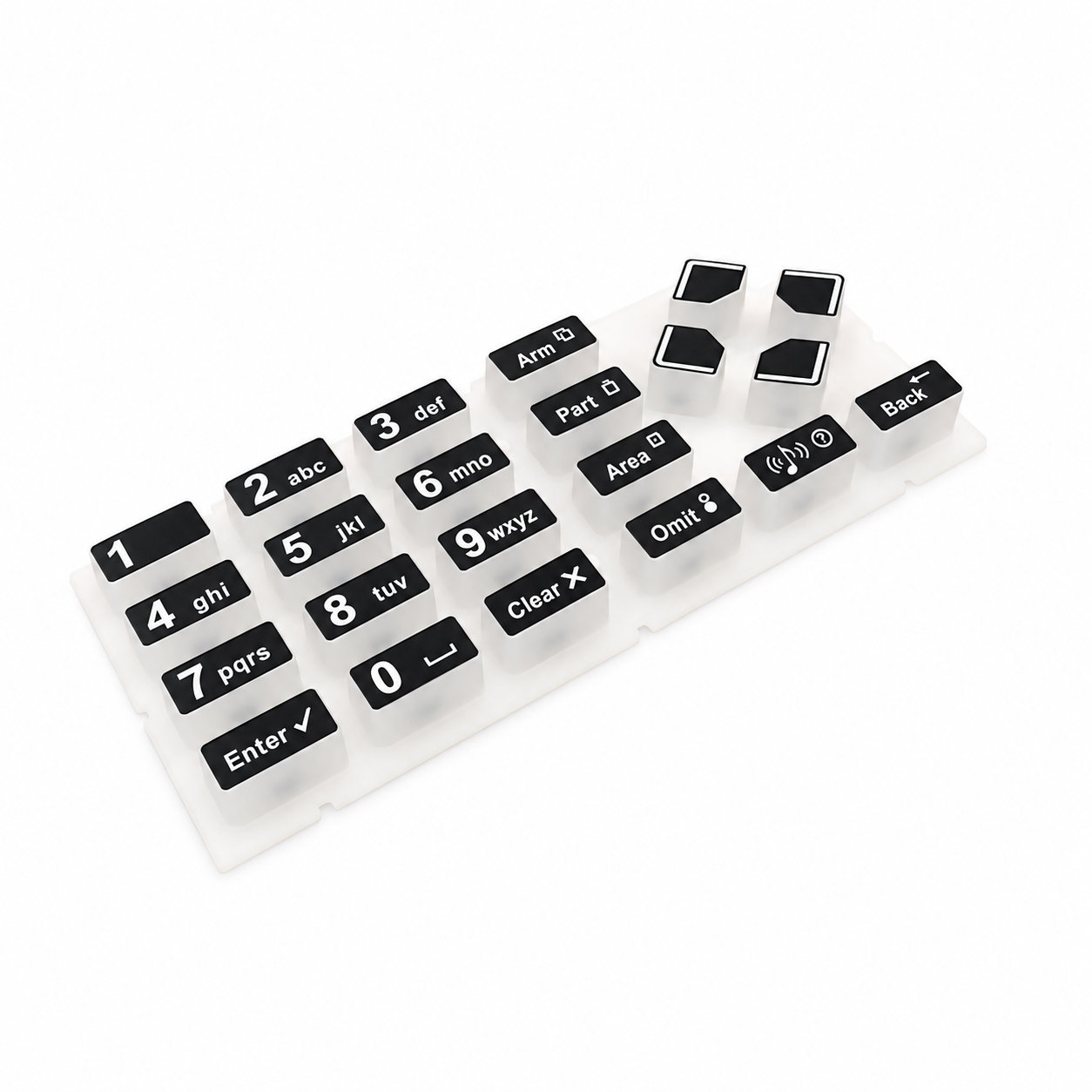 Translucent Silicone Laser Keypad High Quality Rubber Keyboard