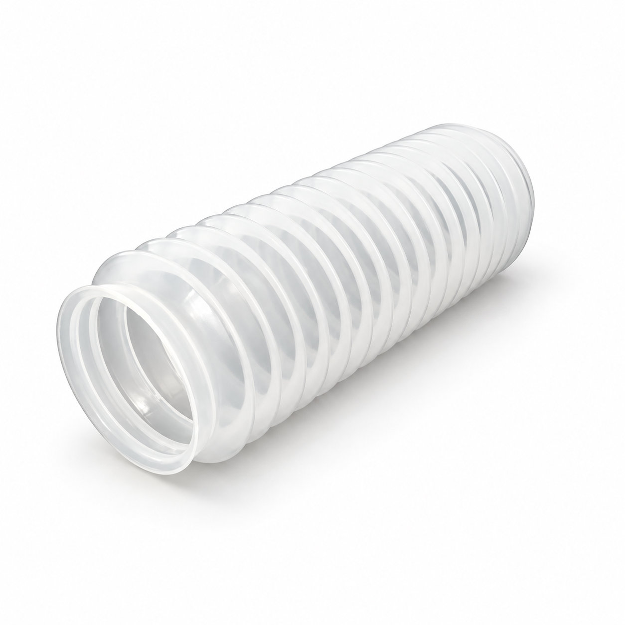 Custom molded transparent corrugated flexible rubber bellow