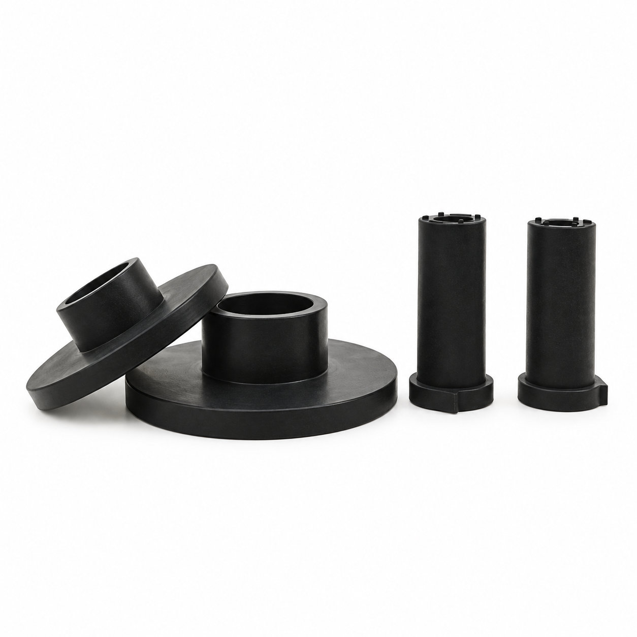 Custom molded protective silicone rubber bushing