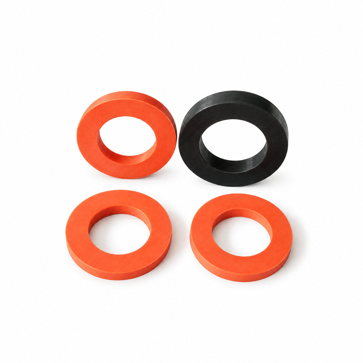 Molded round/square rubber washer and sealing O-rings