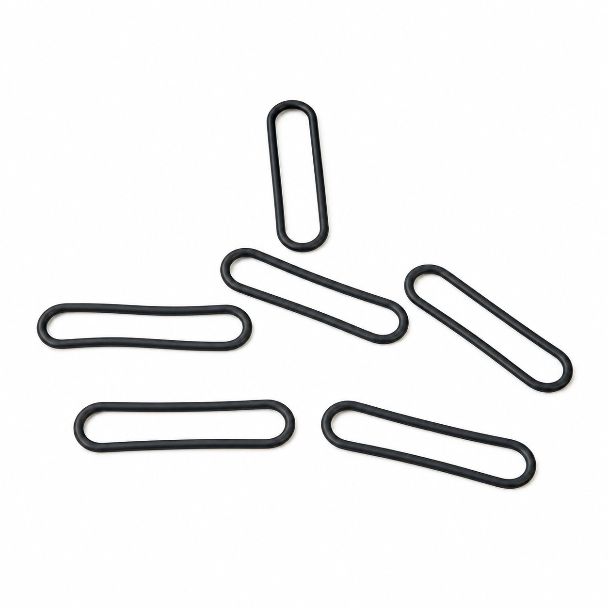 Tearing-resistant elliptical rubber washer/sealing rubber O-rings