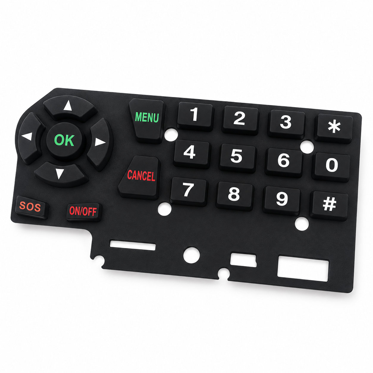 Custom silicone remote controller keypad carbon pills