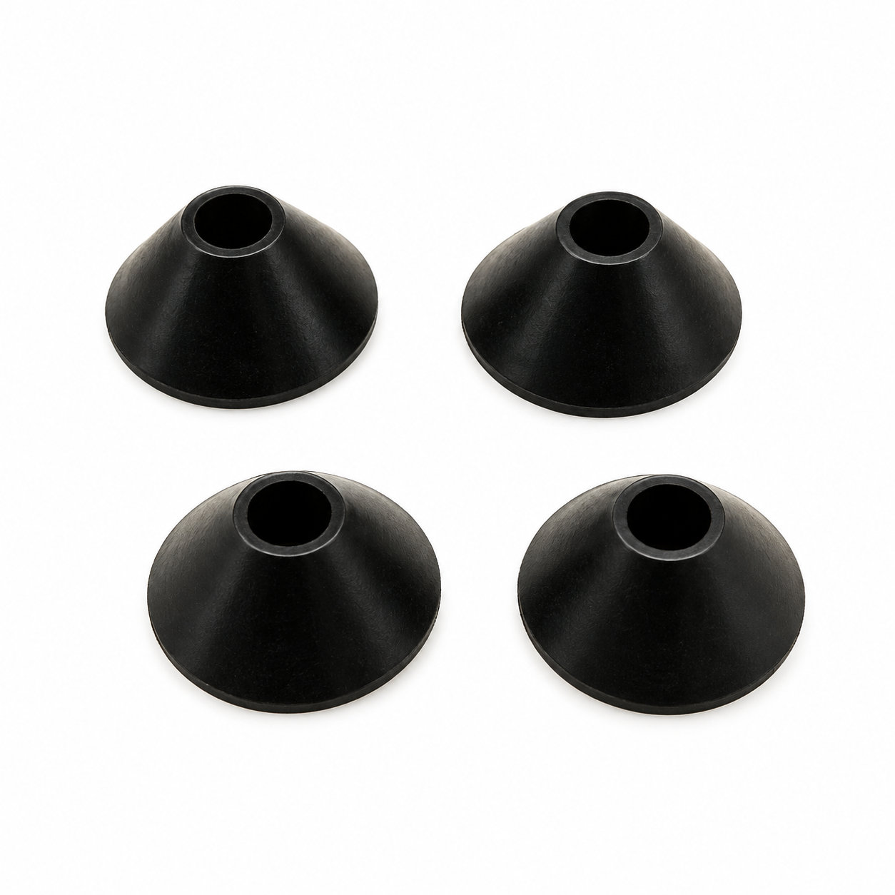 Tear-resistant rubber mount/bumper feet for shelf protection