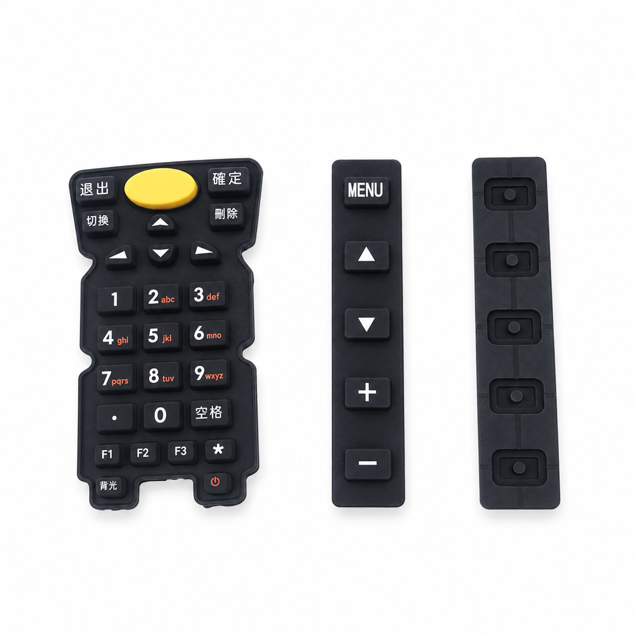 Custom silicone elastomer numeric keypad button