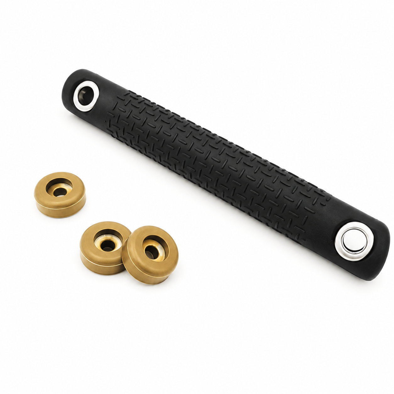 Custom molded rubber foot for cutting boards with metal washer