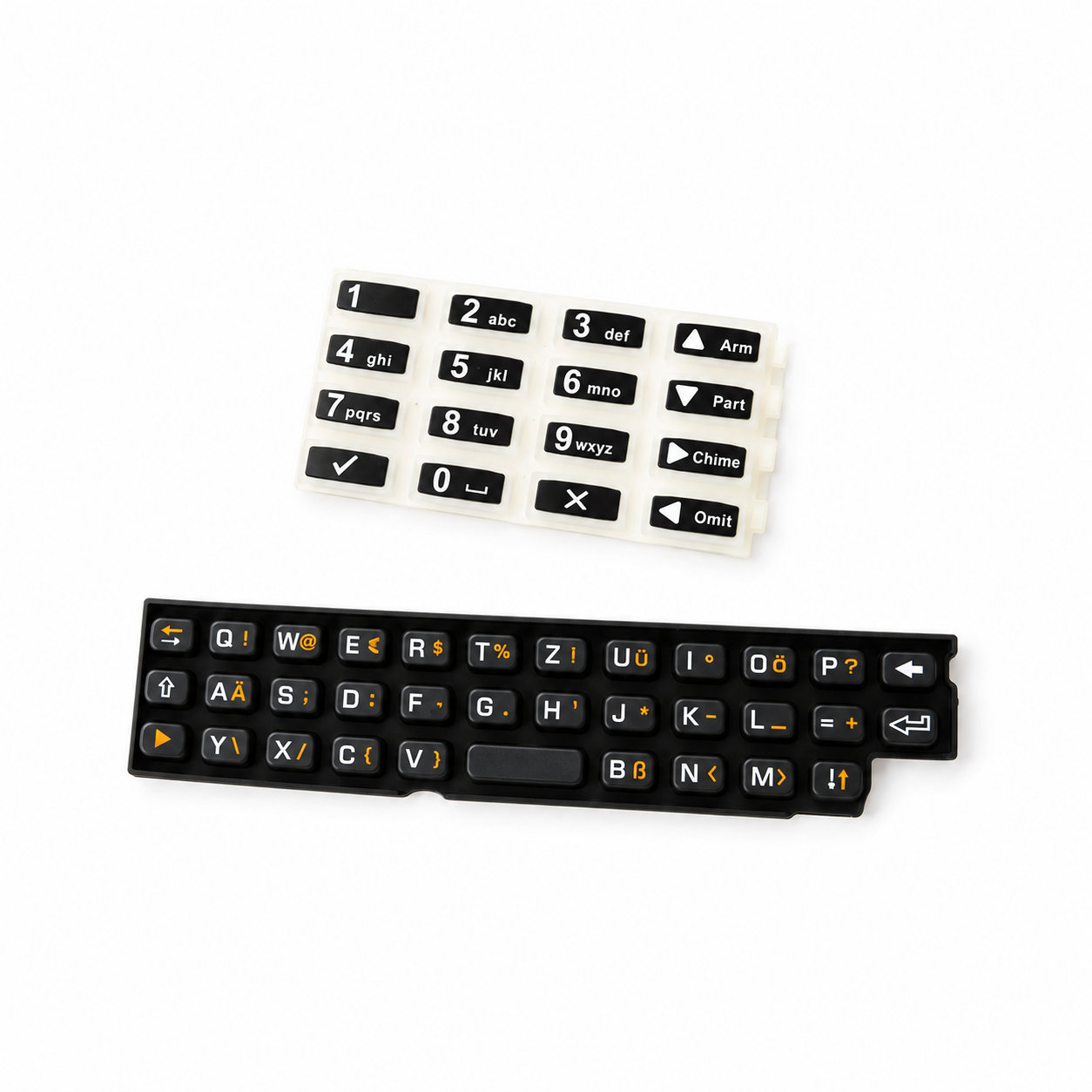 Conductive computer built-in silicone buttons/rubber keypads