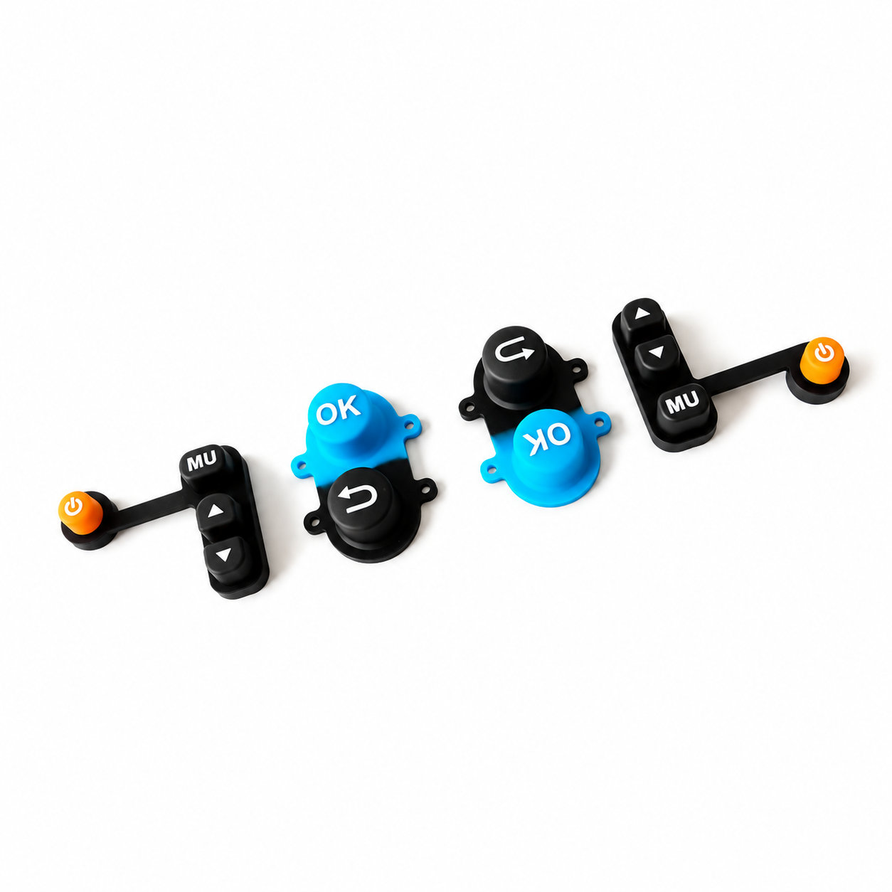 Hot-selling waterproof silicone key buttons/colored rubber keypads