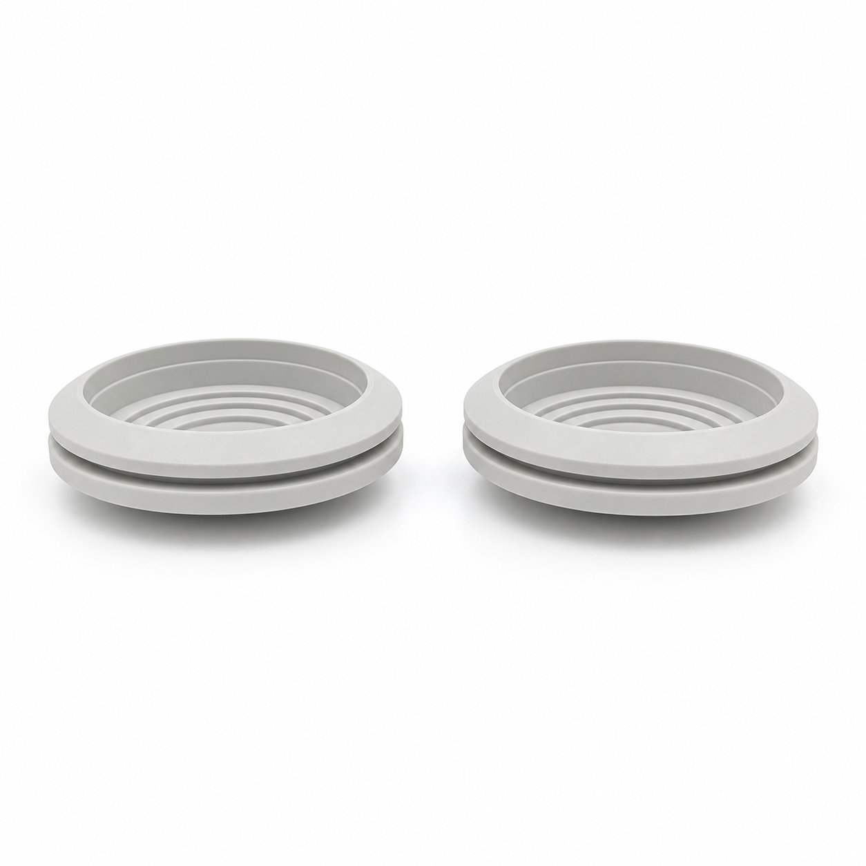 Small molded hard silicone white round vibrating foot pads
