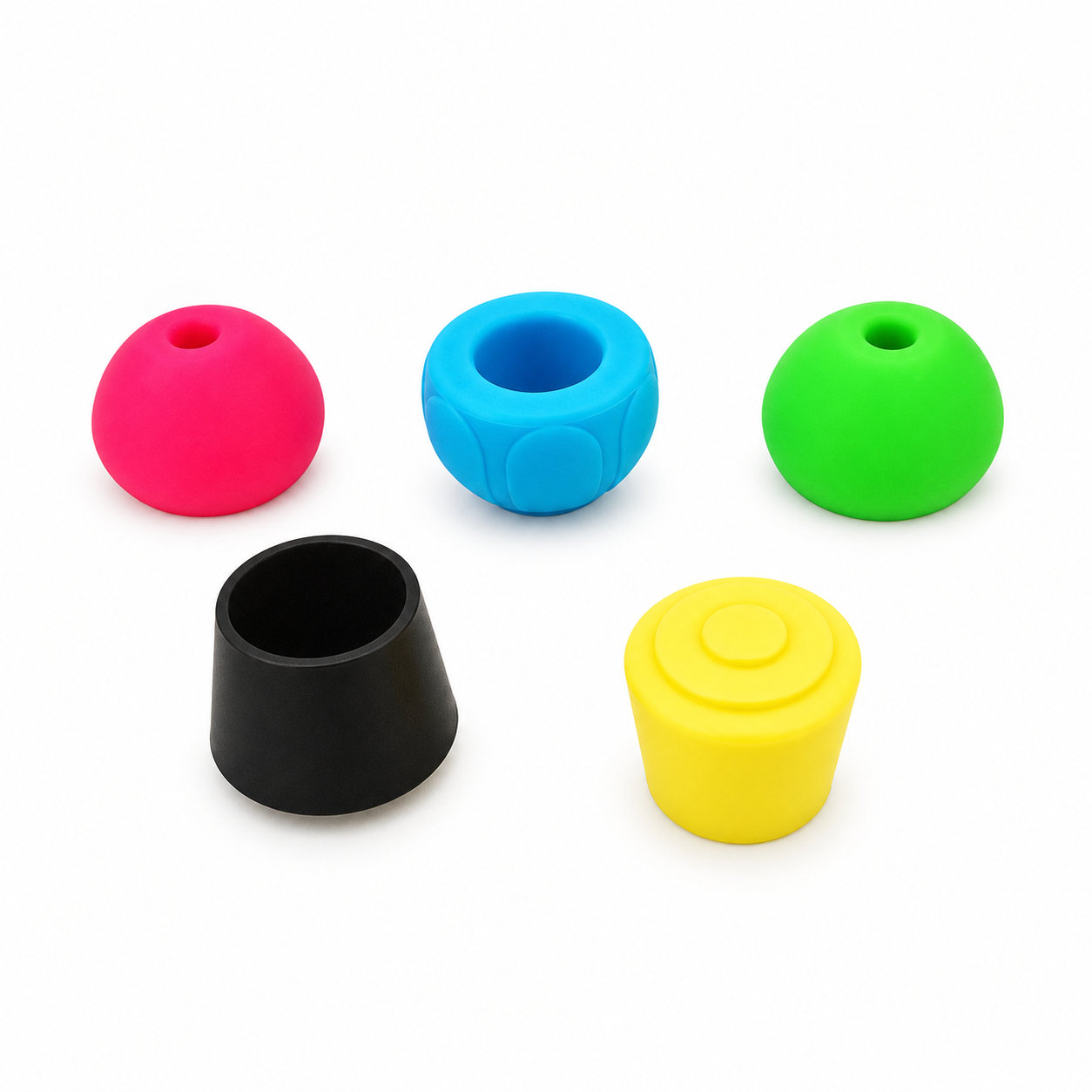 Custom molded colorful small round rubber bumper feet
