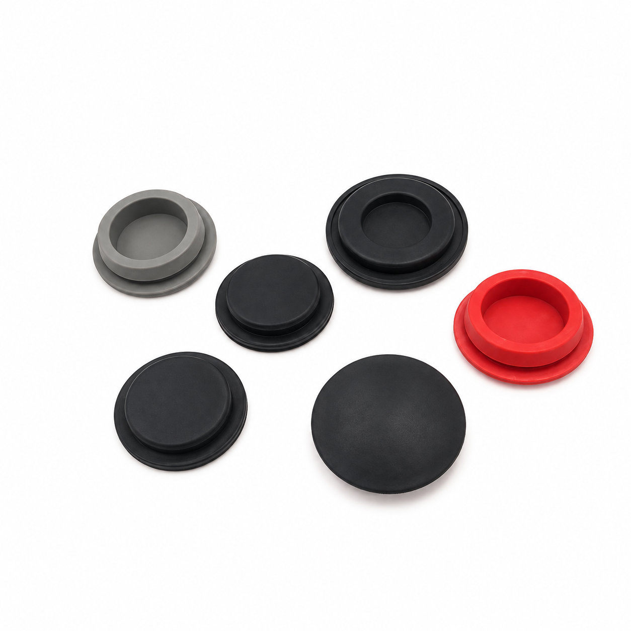 Custom made silicone dust cap flat rubber plug
