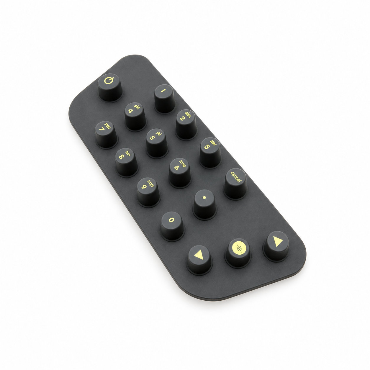 Industrial machine elastic silicone conductive keypads