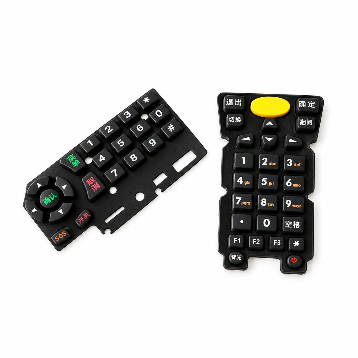 silicone conductive numeric keypads/elastic switch buttons
