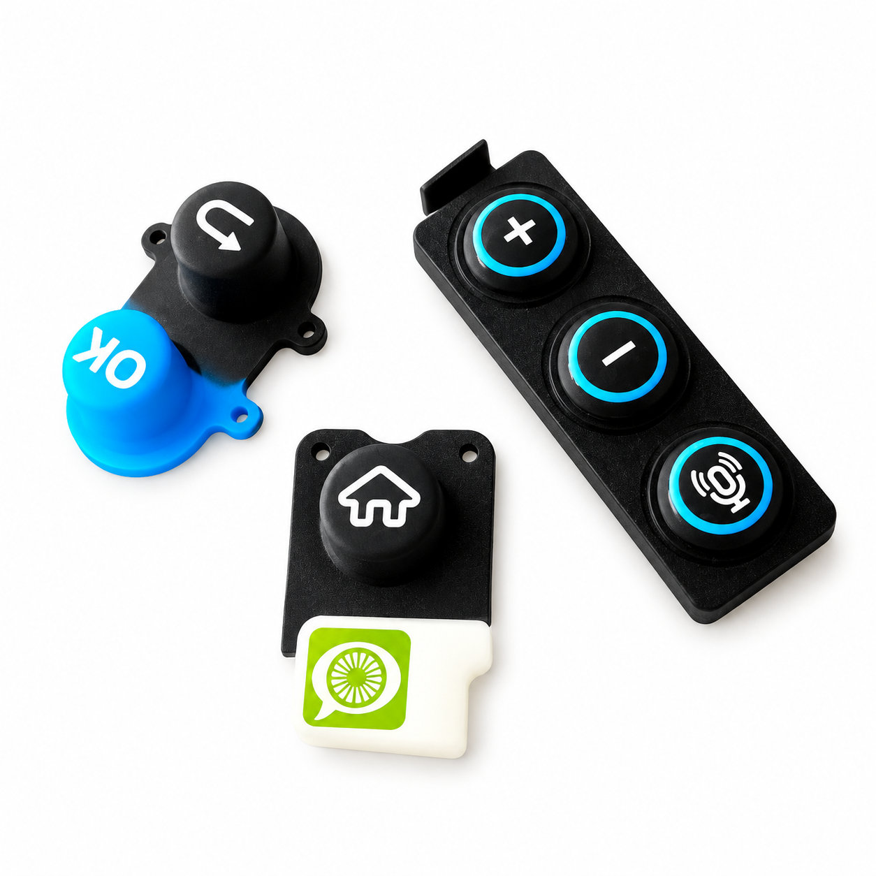Custom various automotive rubber push buttons/elastic silicone keypad