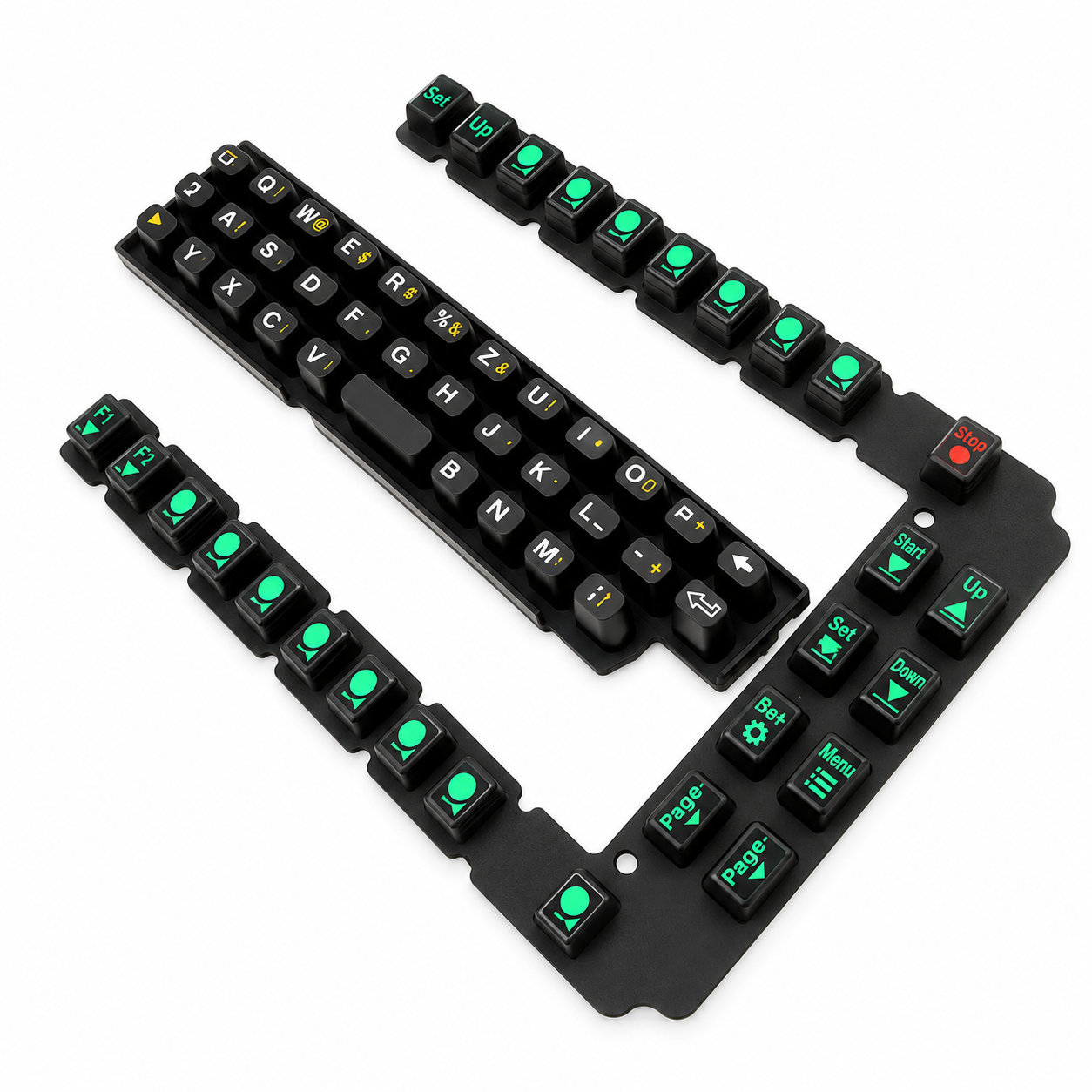 Custom silk printing silicone remote key buttons for TV