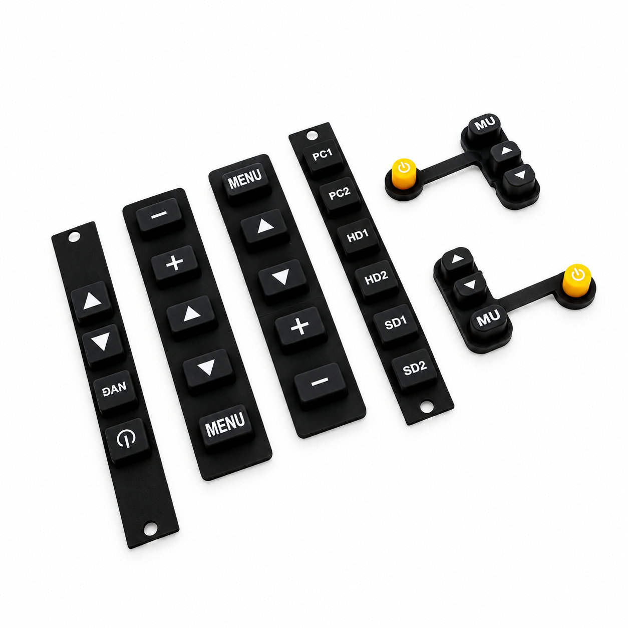 custom rubber silicone push button/soft silicone keypads