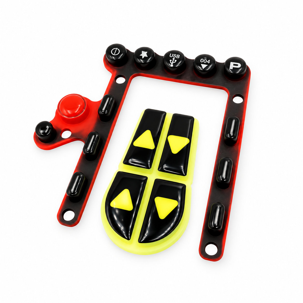 silicone switch buttons/rubber elastic keypad with silk printing