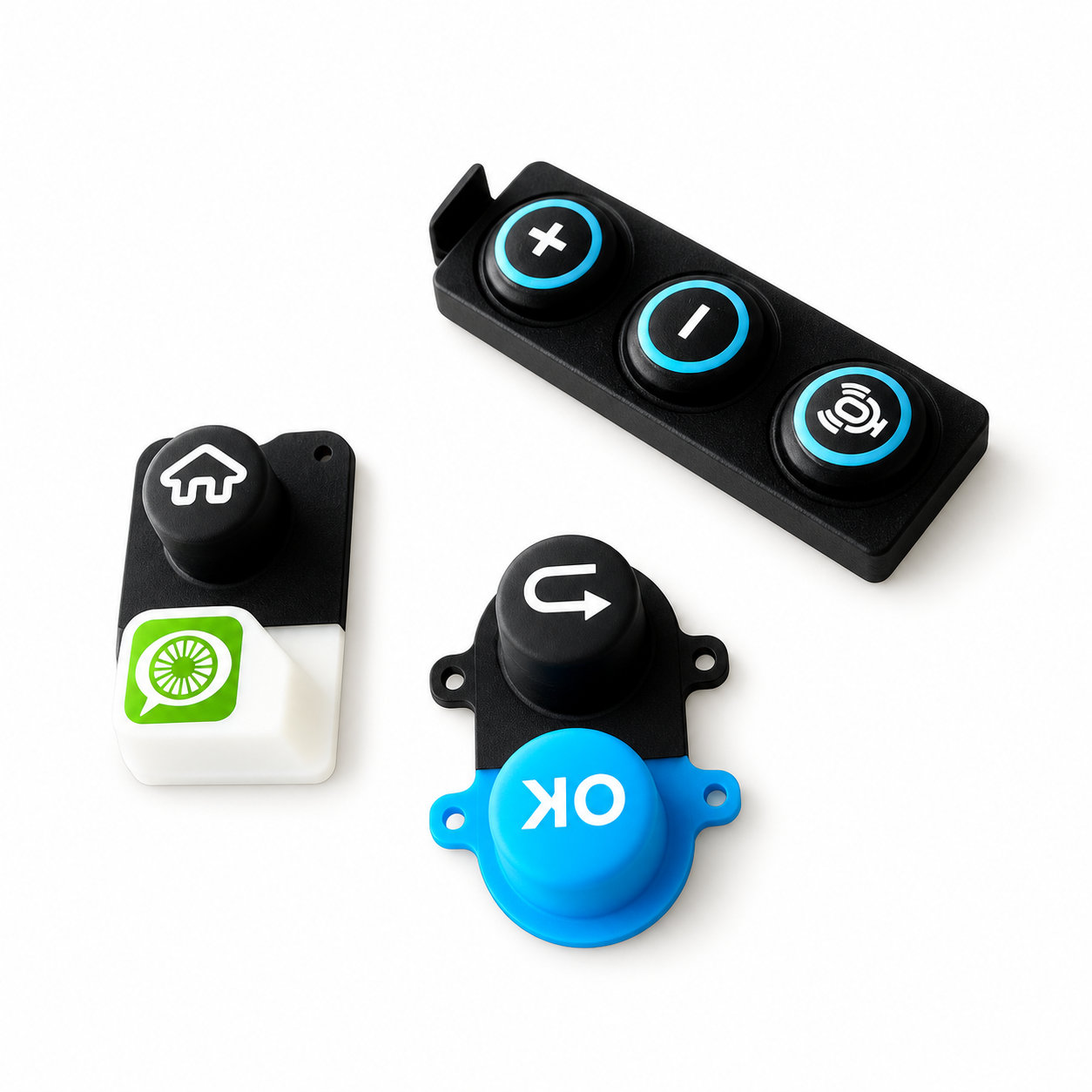 molded small silicone switch buttons/rubber key buttons