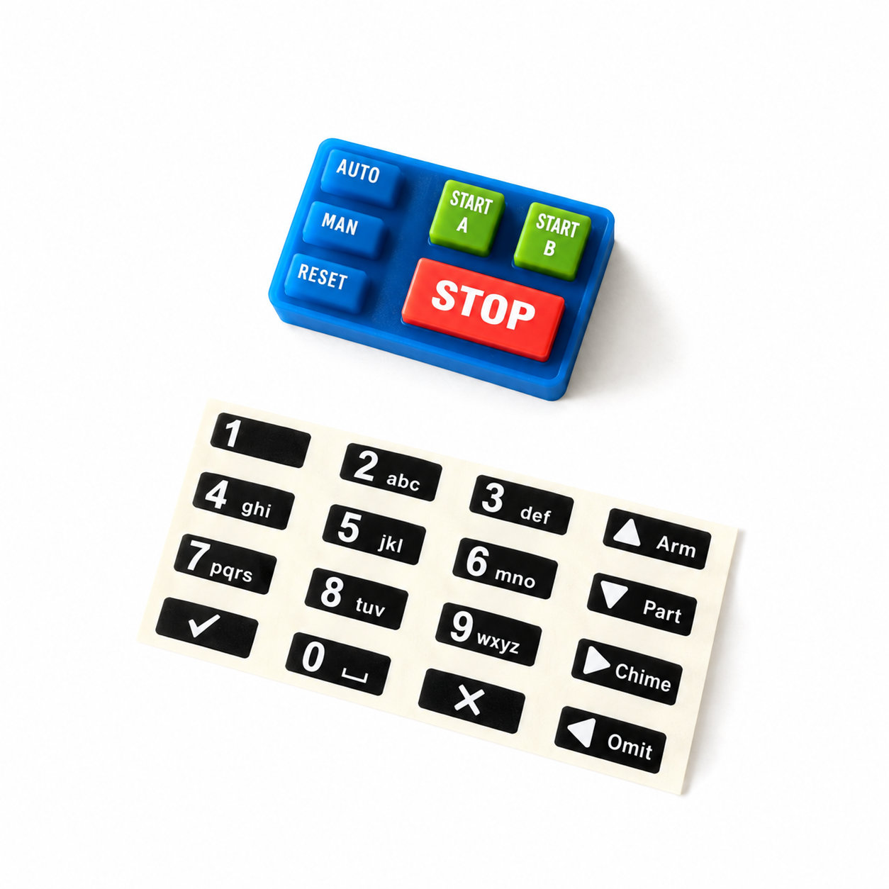 heat-resistant rubber silicone keypad conductive buttons