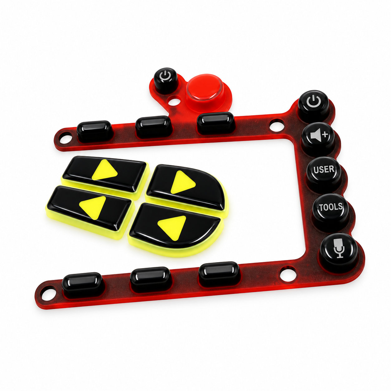 Conductive rubber silicone keypad buttons with special shape