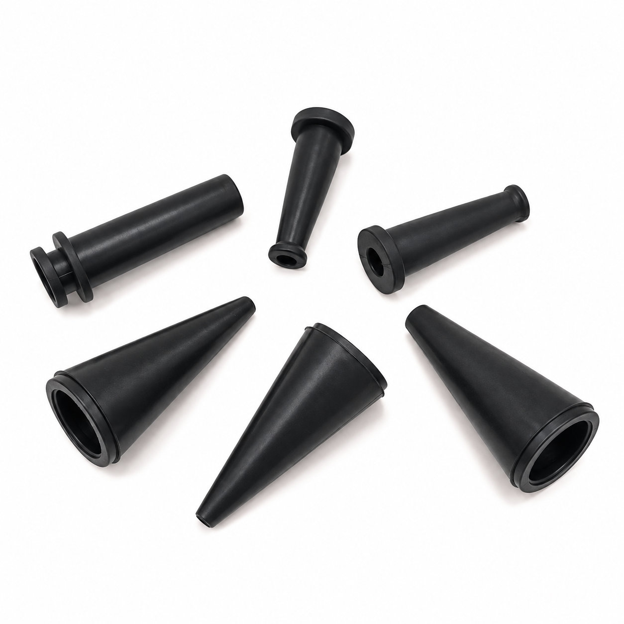 Custom made silicone rubber taper sleeve grommet