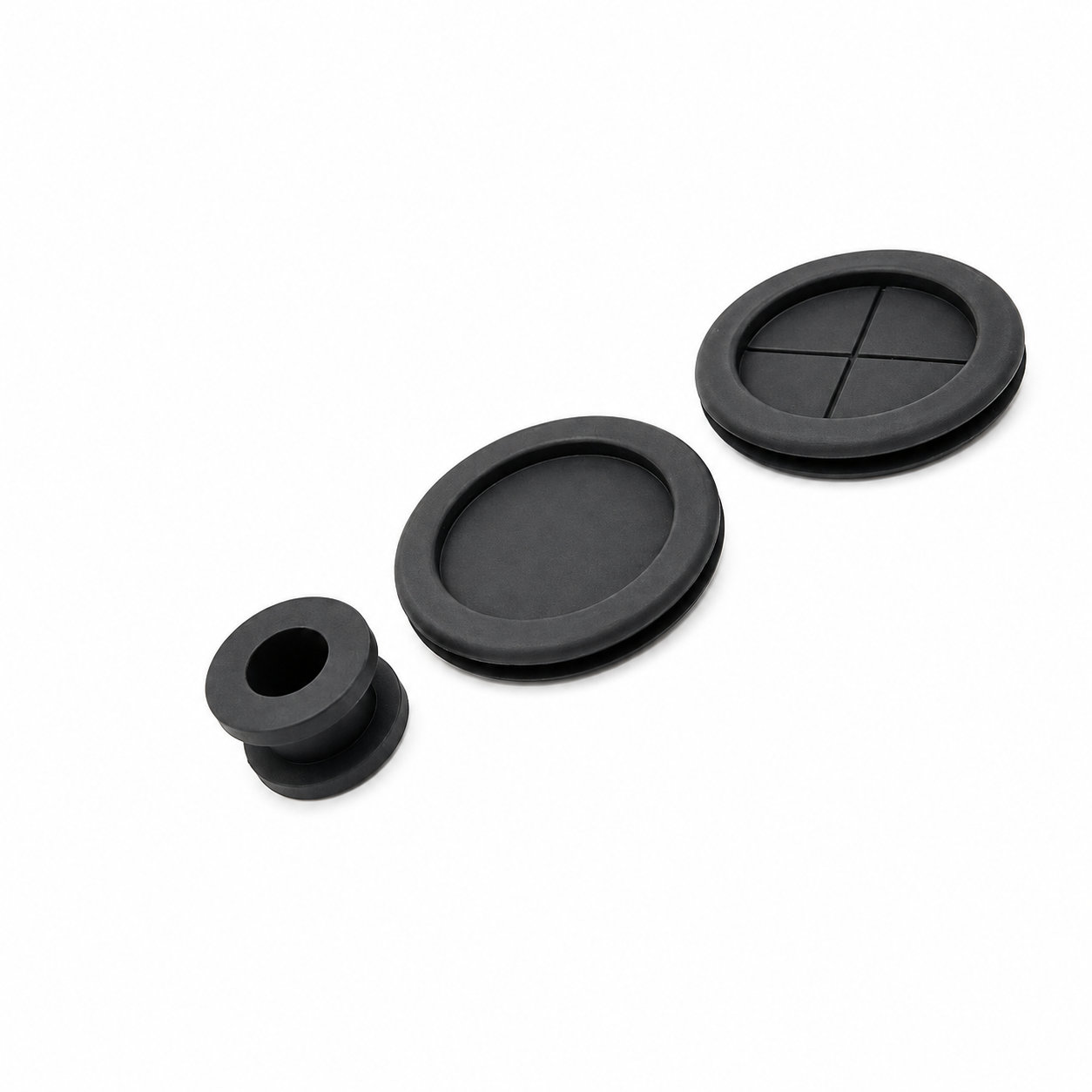 Abrasion-resistant rubber sealing grommets for cable