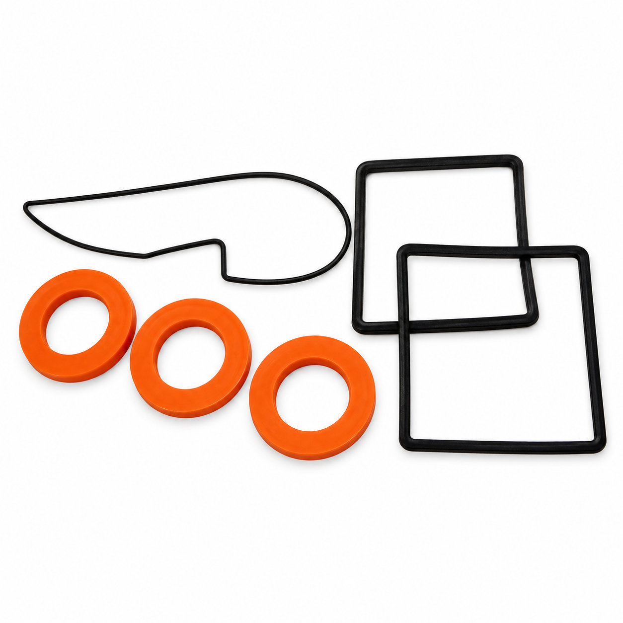 Custom made non-standard silicone rubber gasket/washer