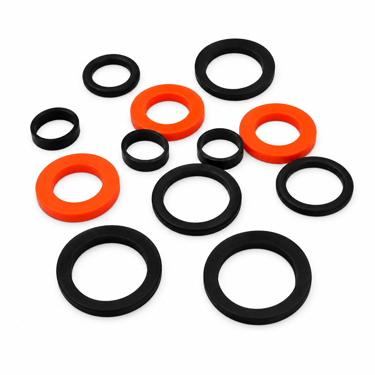 Hot-selling different sizes round rubber gasket/colored rubber O-ring