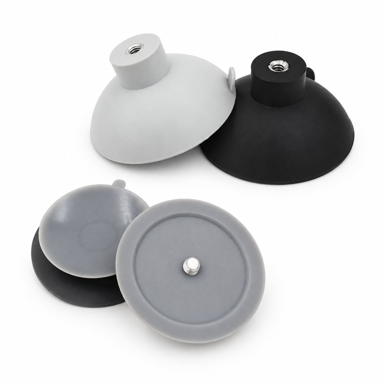 Custom rubber silicone suction cup attached with screws