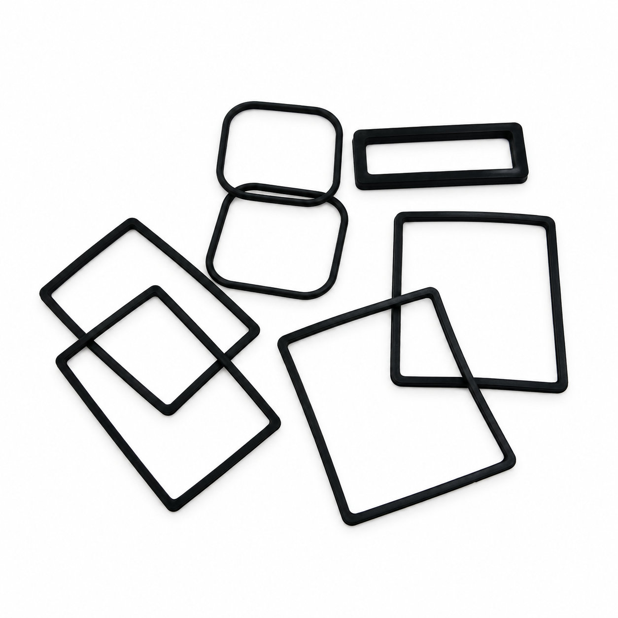 NBR FKM custom made molded rubber flat gaskets for machine